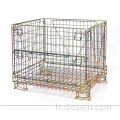 Cage de rangement en acier empilable en métal